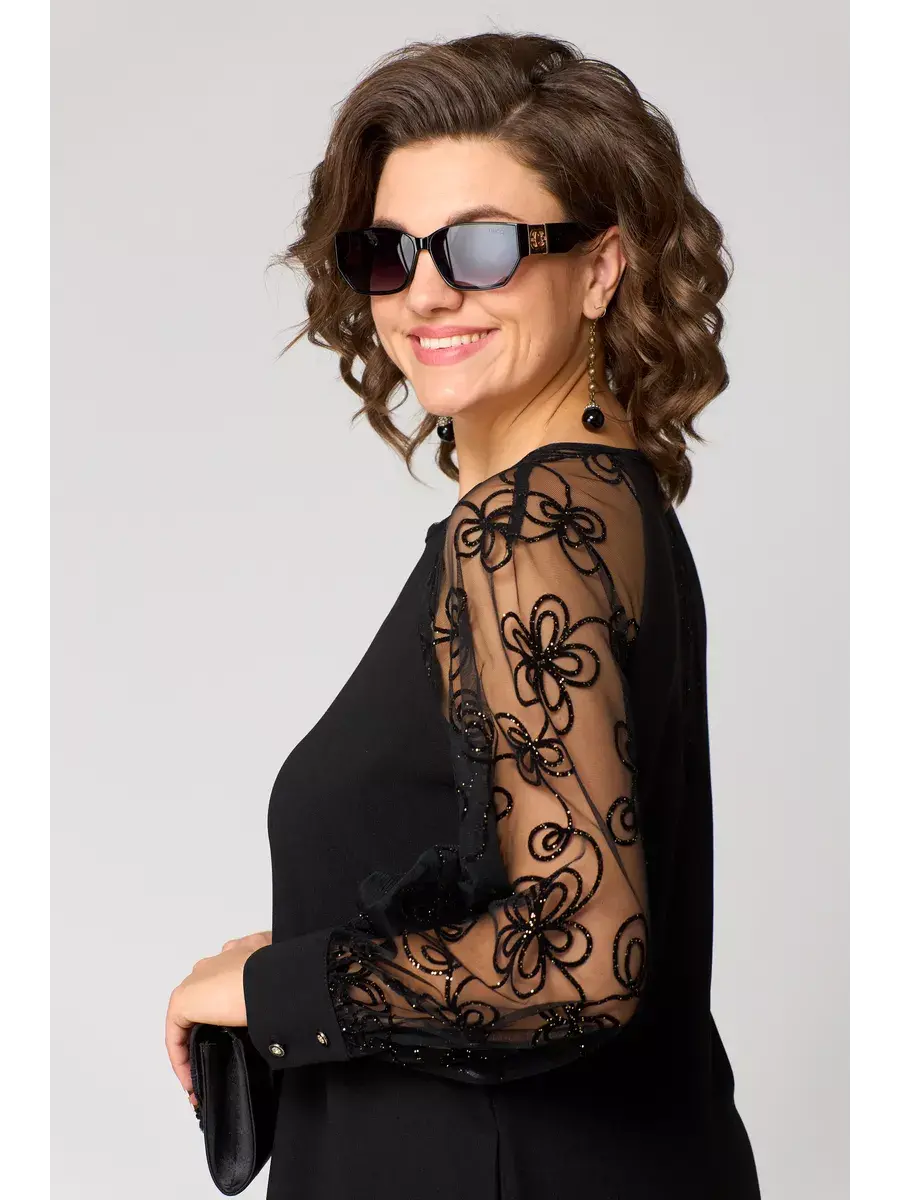 Black Lace Evening Dress