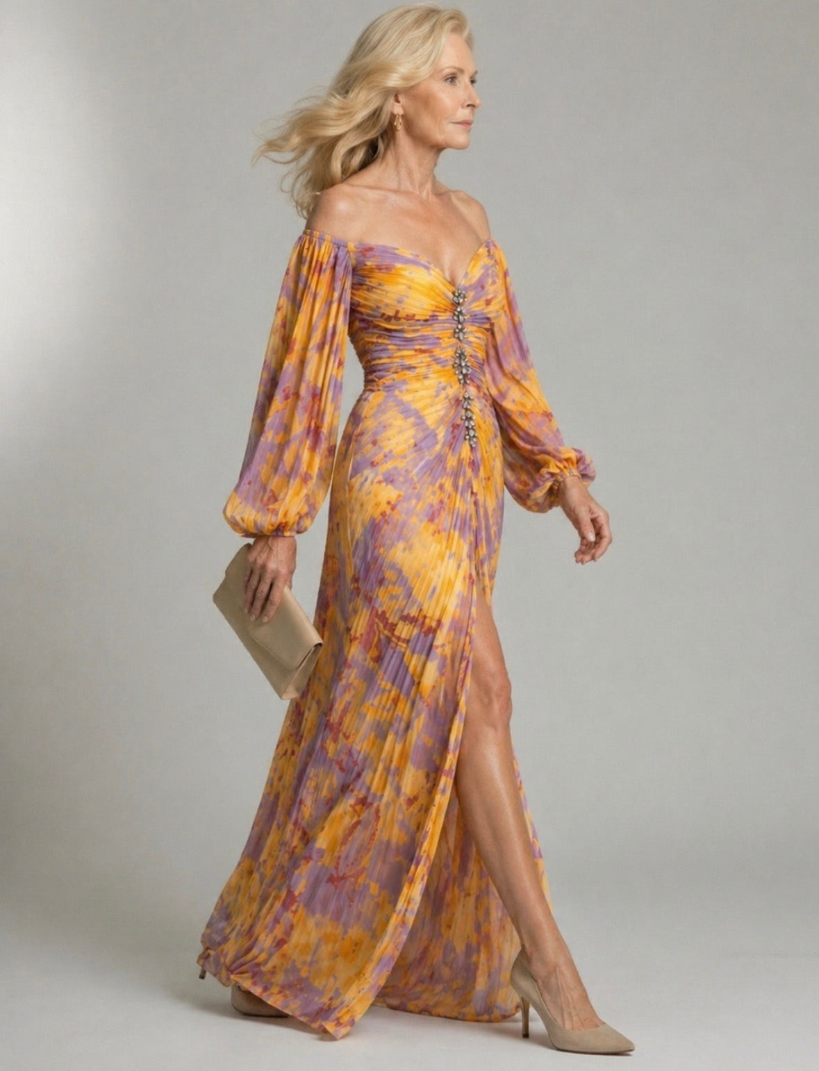 V-Neck Long Dress