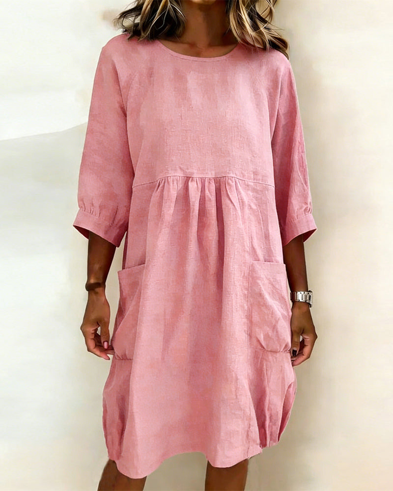Three-Quarter Sleeve Dress