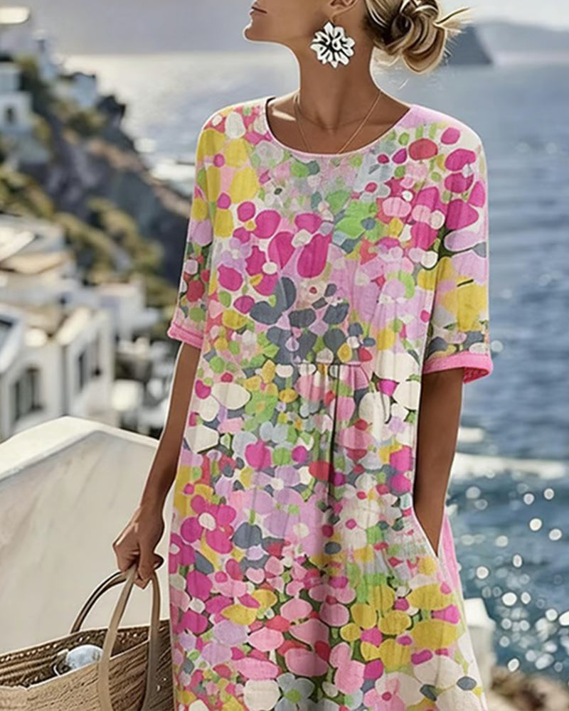 Sierra | A-Line Cotton-Blend Midi Dress