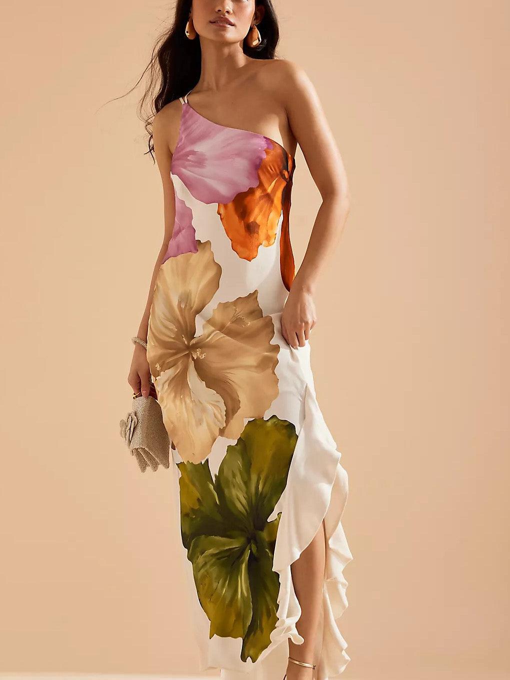 M&H | One-Shoulder Maxi Dress