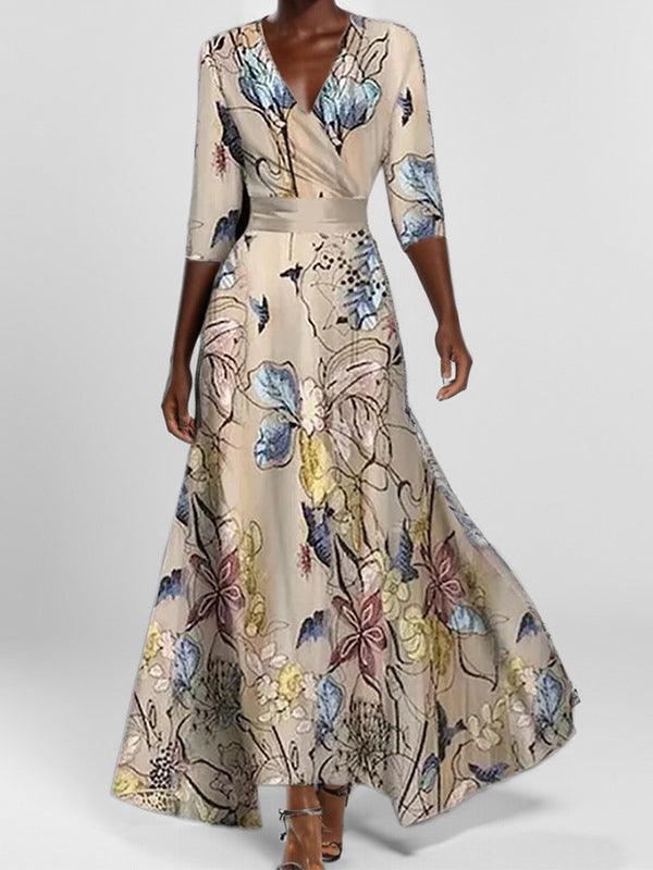 M&H | Mid Sleeve Maxi Dress