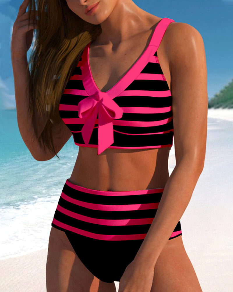 Madison | Striped High-Waisted Bikini