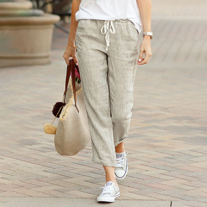 Naomi | Elastic-Waist Draped Pants