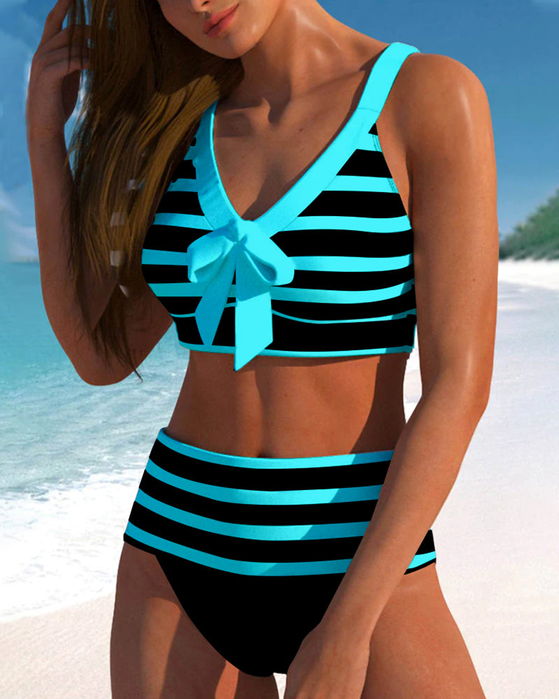 Madison | Striped High-Waisted Bikini