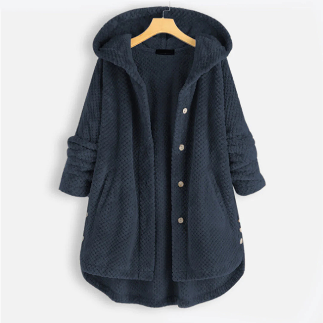 Lightweight Button-Up Hooded Jacket