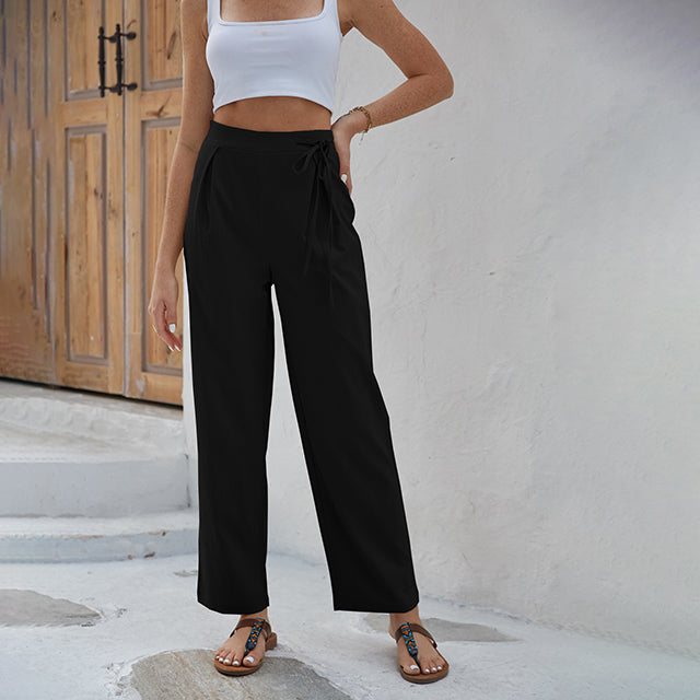 Maya | Elastic-Waist Draped Trousers