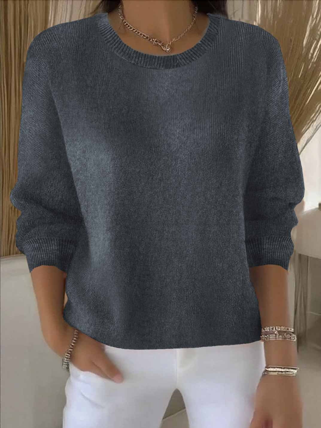 Monica | Textured Knit Pullover Sweater