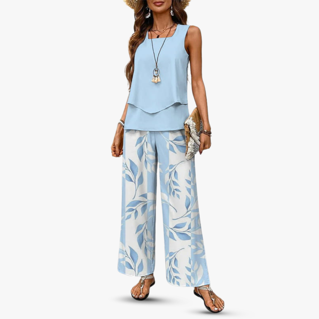 M&H | Sleeveless Top & Pants Set