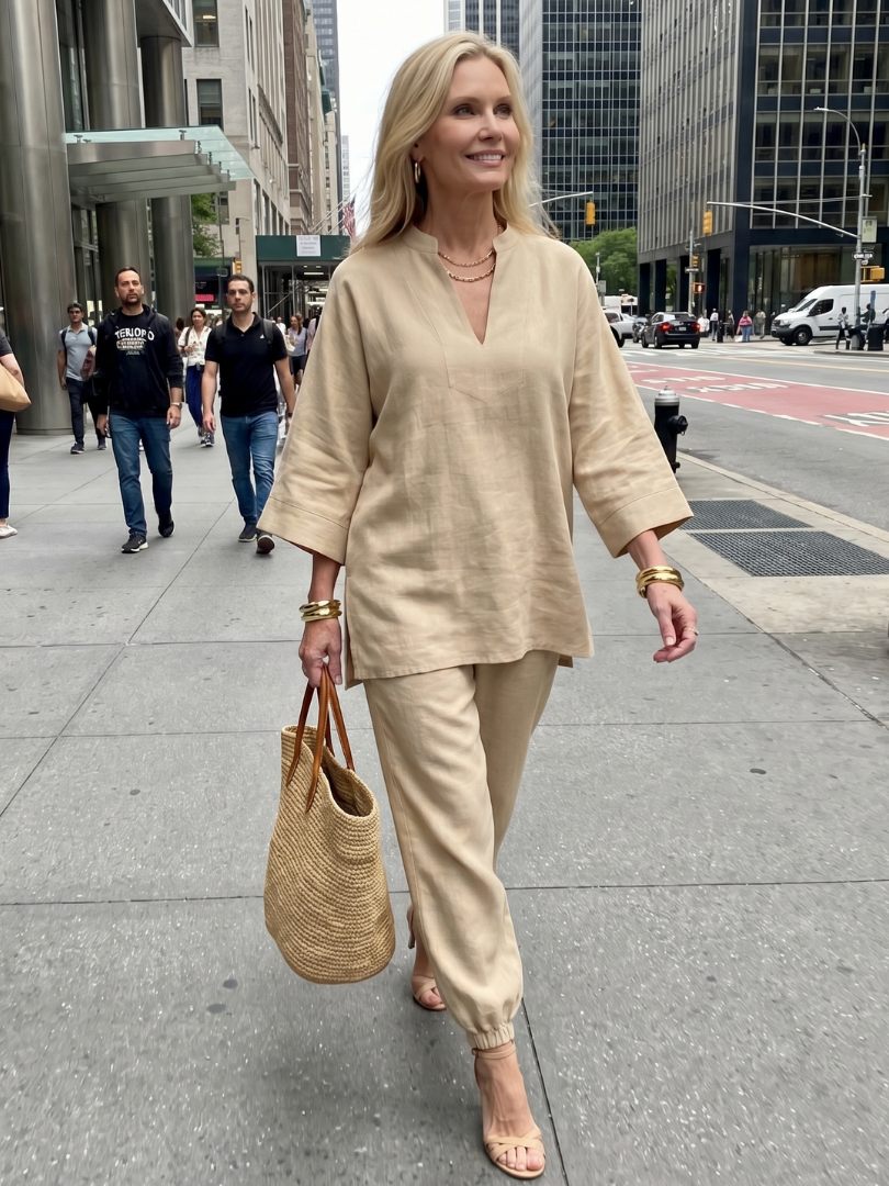 Cecily | V-Neck Tunic Set