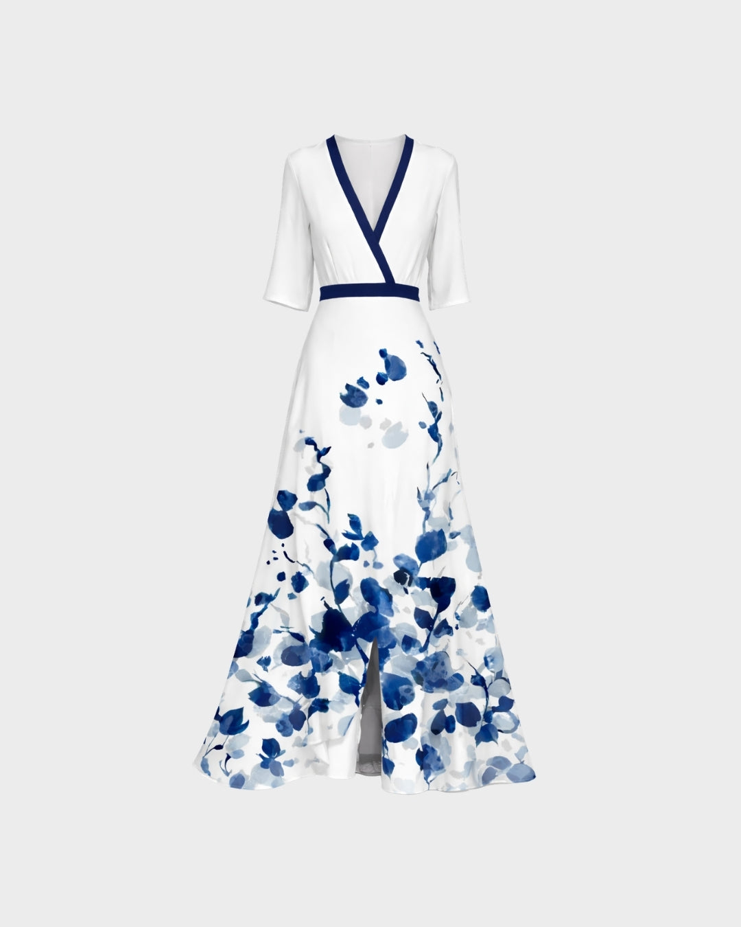 Pilar | Elegant Long Dress with Deep V-Neck