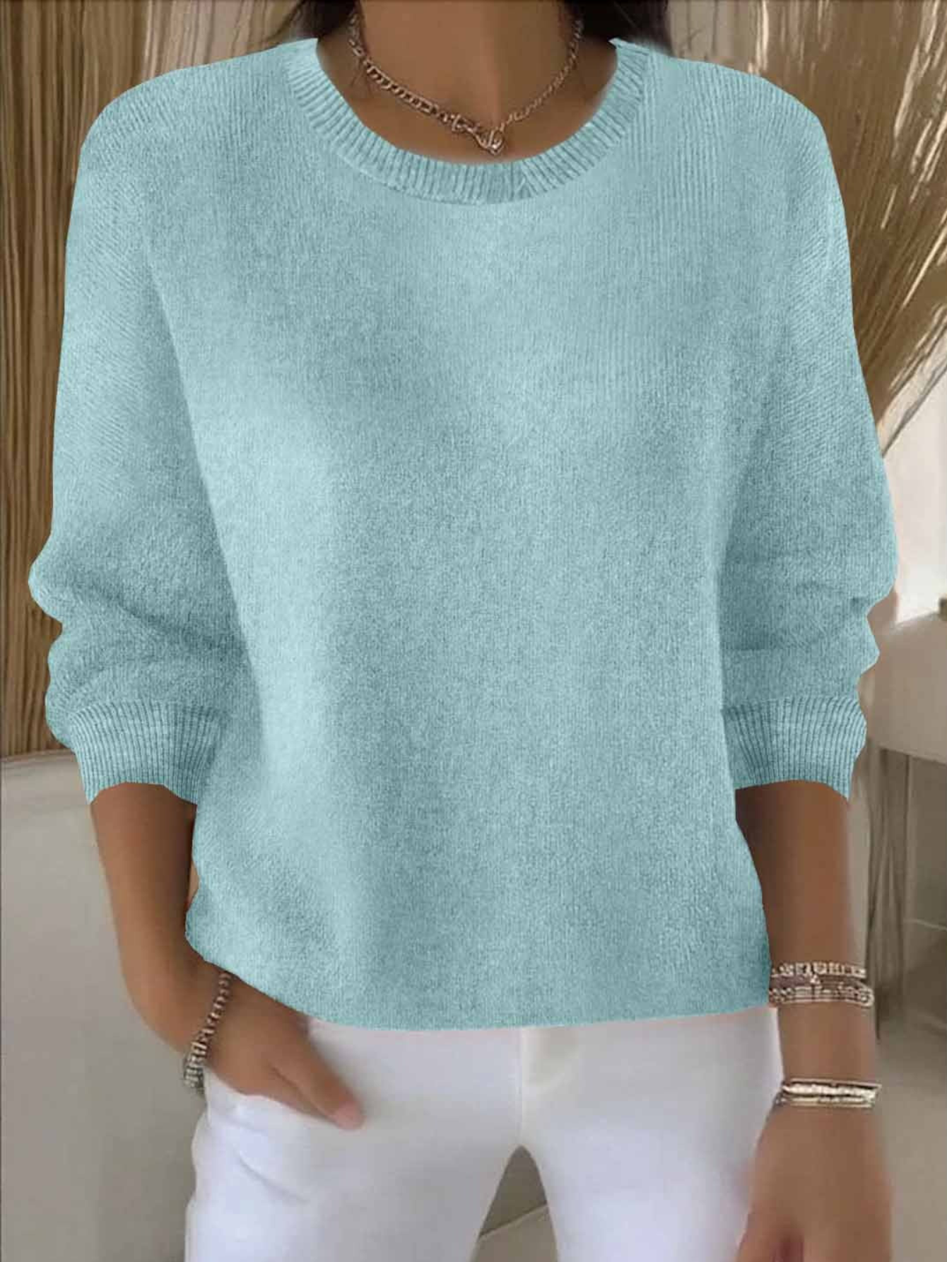 Monica | Textured Knit Pullover Sweater
