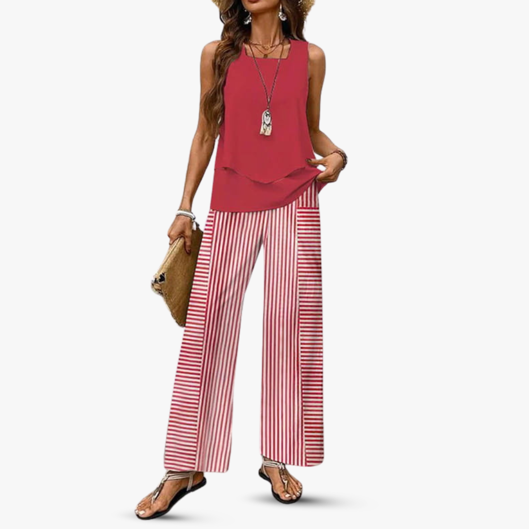 M&H | Sleeveless Top & Pants Set