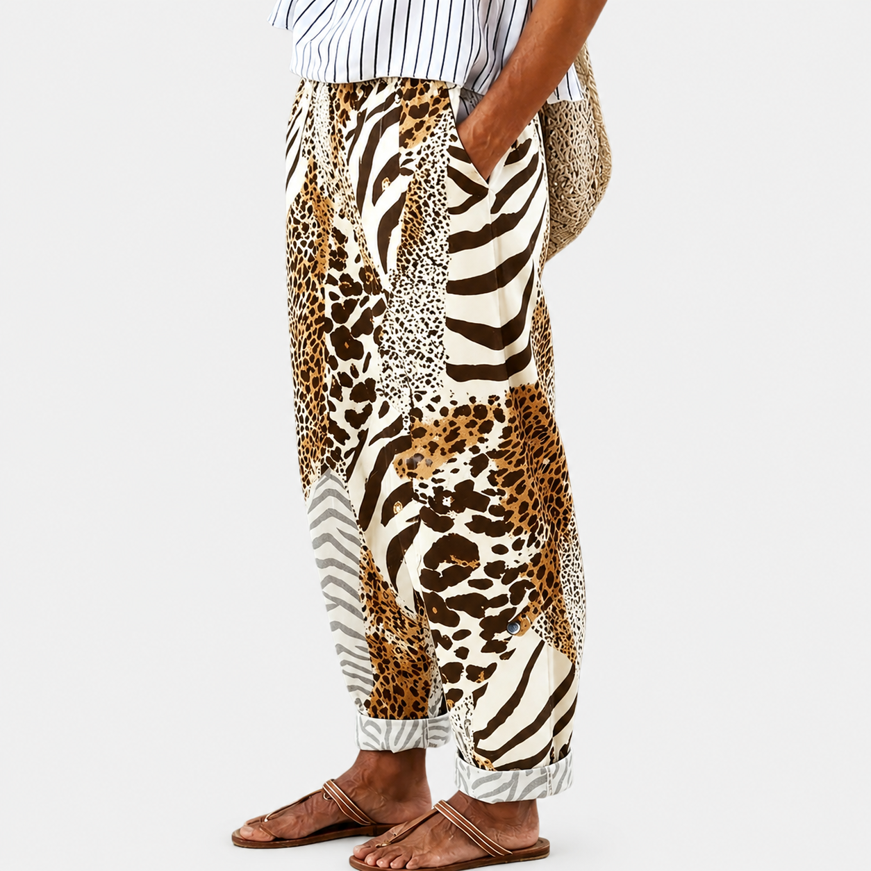 Marisol | Elastic-Waist Draped Pants