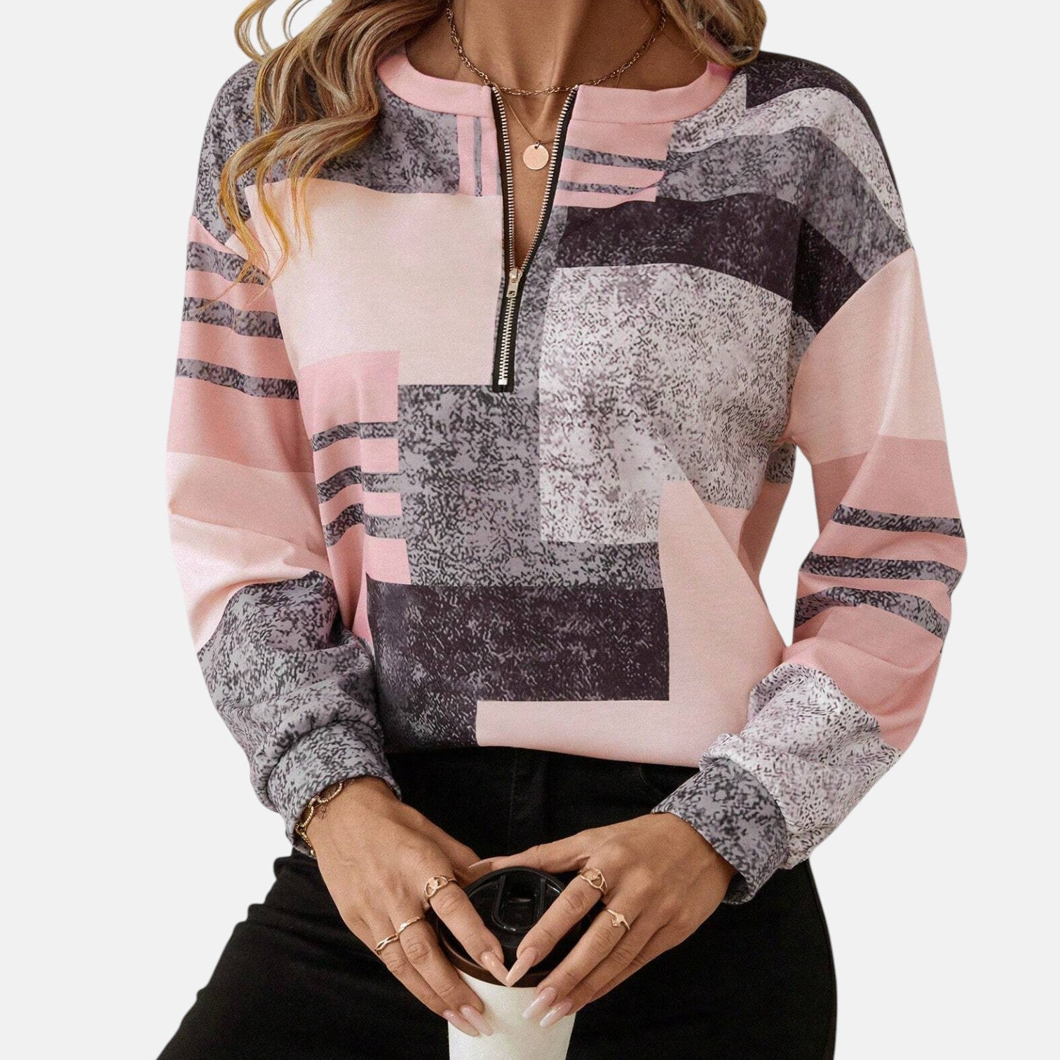 Relaxed Half-Zip Sweatshirt