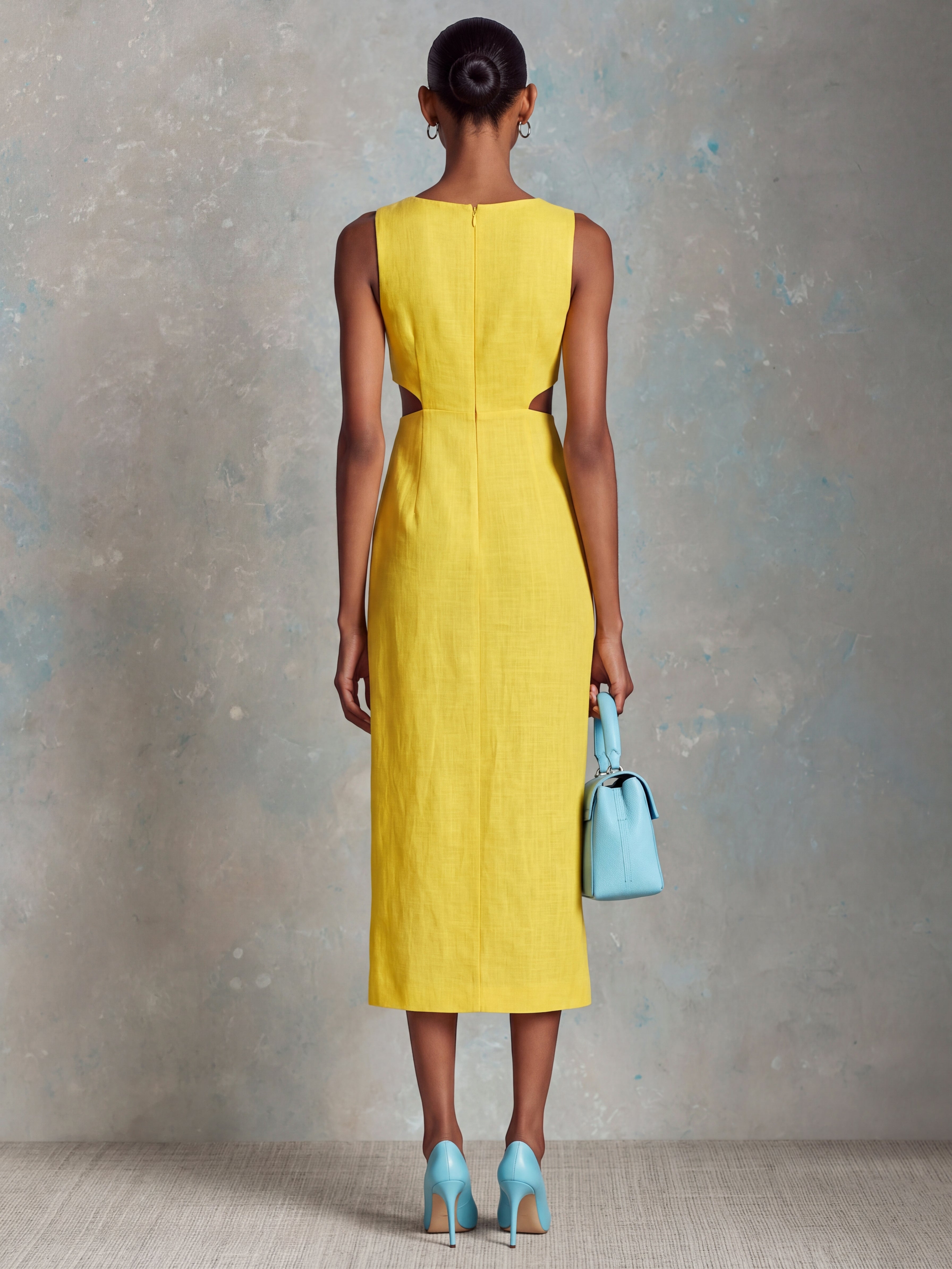 Jasmine | Linen-Blend Midi Dress