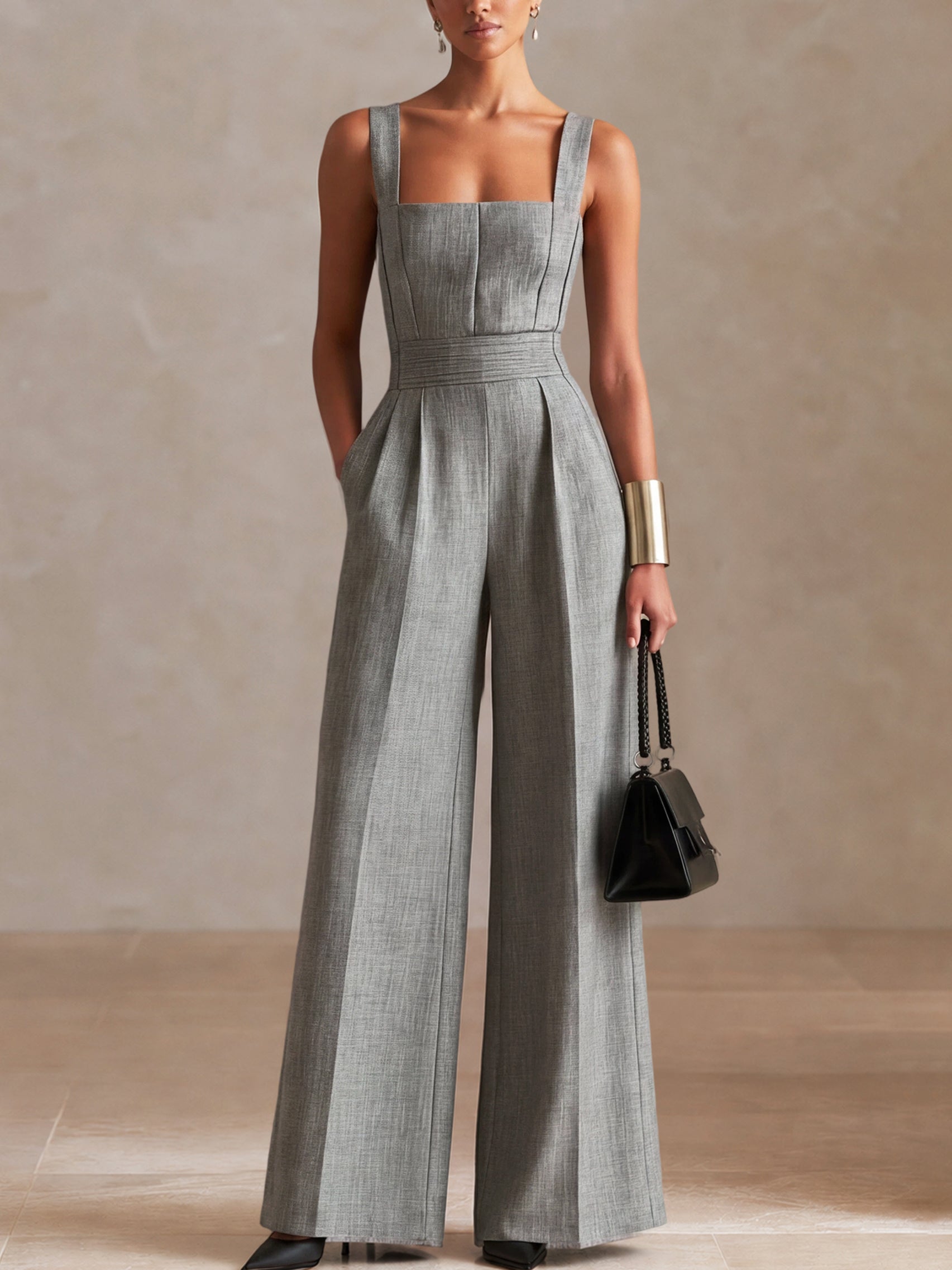 Aisha | Tailored Wide-Leg Jumpsuit