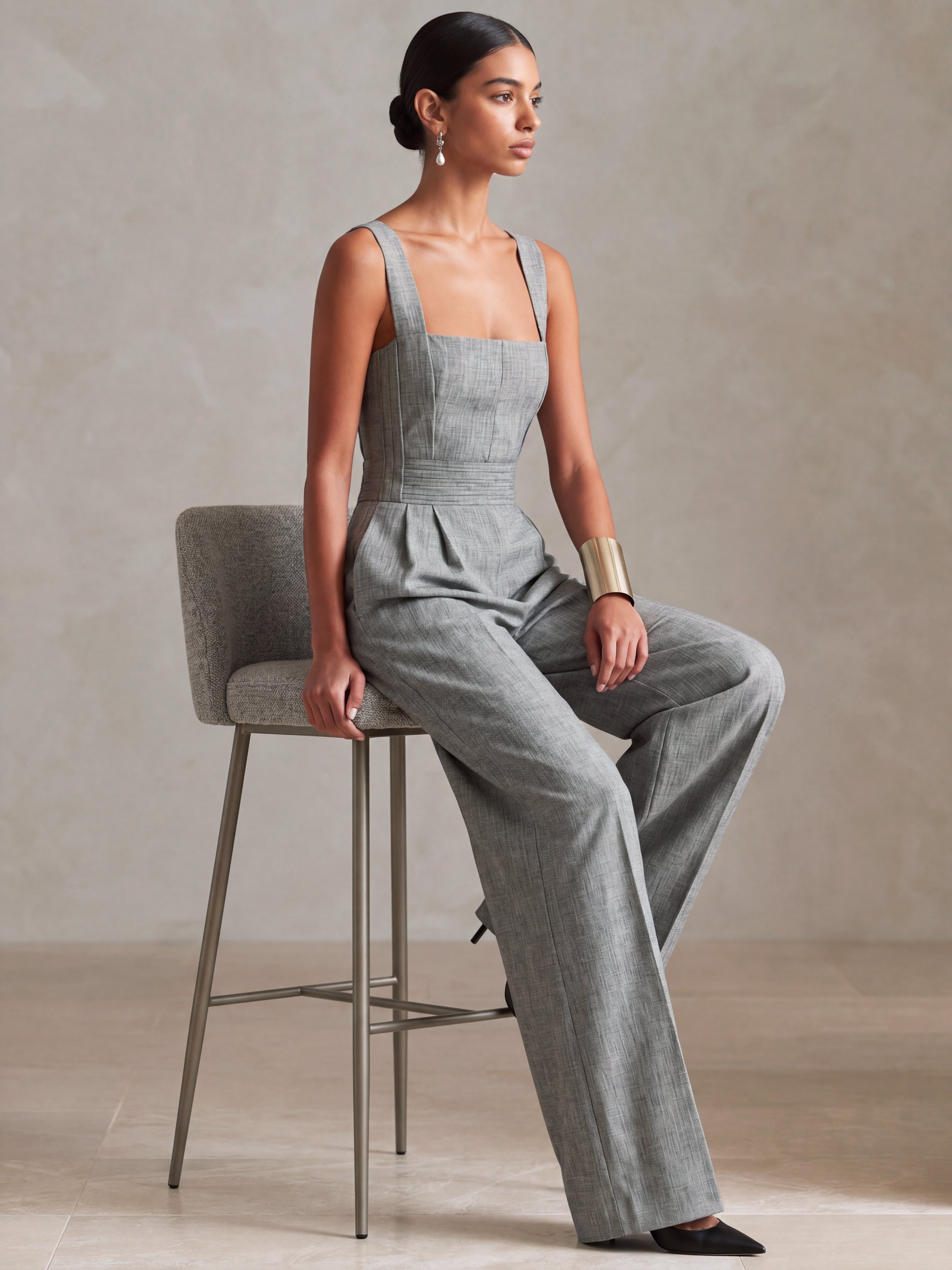 Aisha | Tailored Wide-Leg Jumpsuit