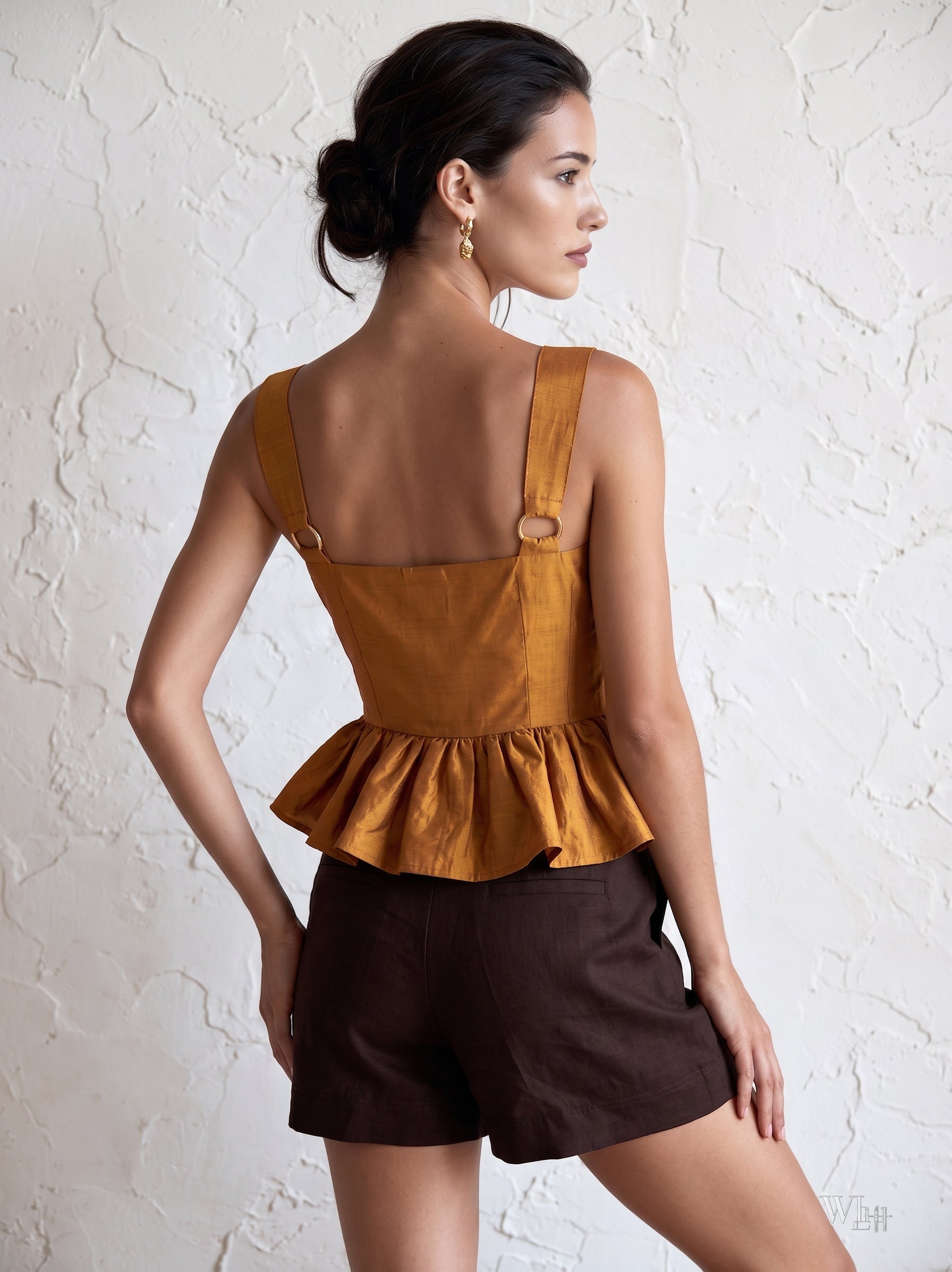 Serena | Peplum Top with Fishtail Hem