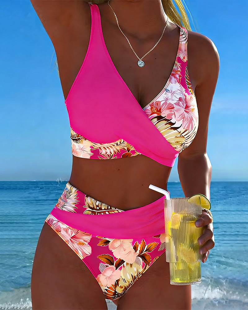 Marisol | Tankini Swim Set, Contrast Floral Print
