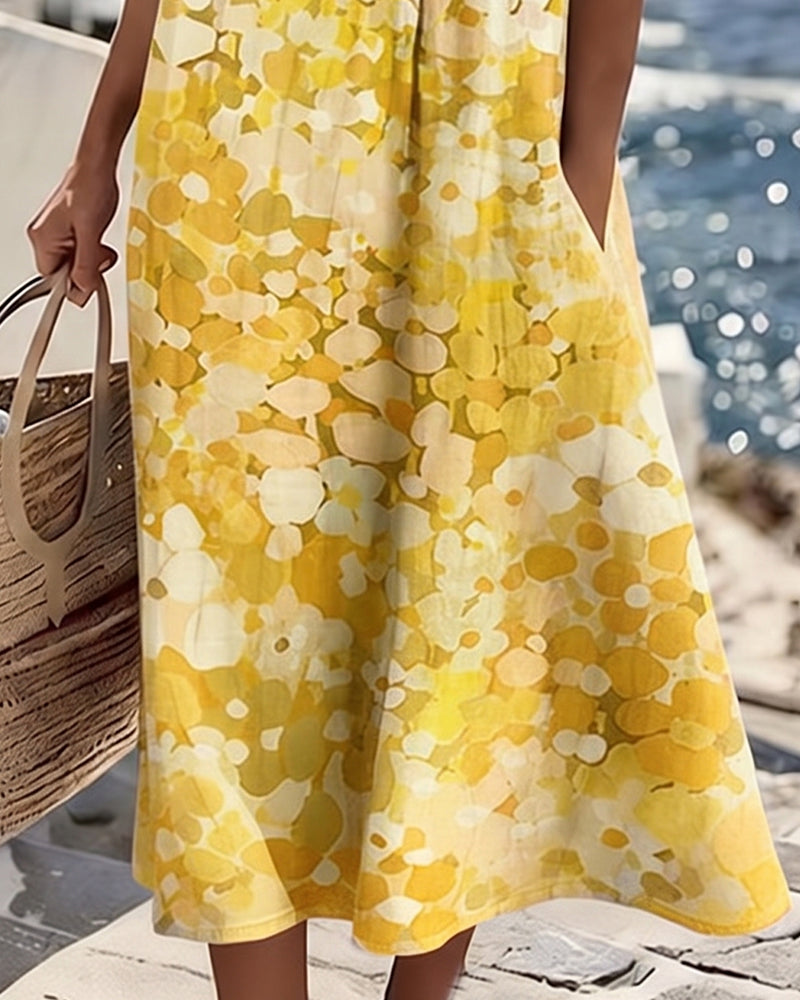 Sierra | A-Line Cotton-Blend Midi Dress