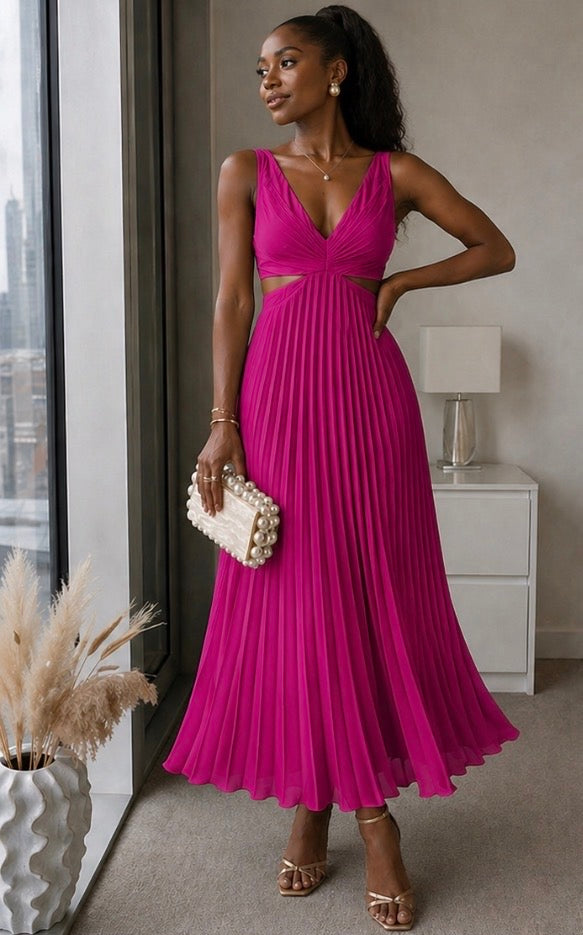 Sleeveless Twist-Front Maxi Dress