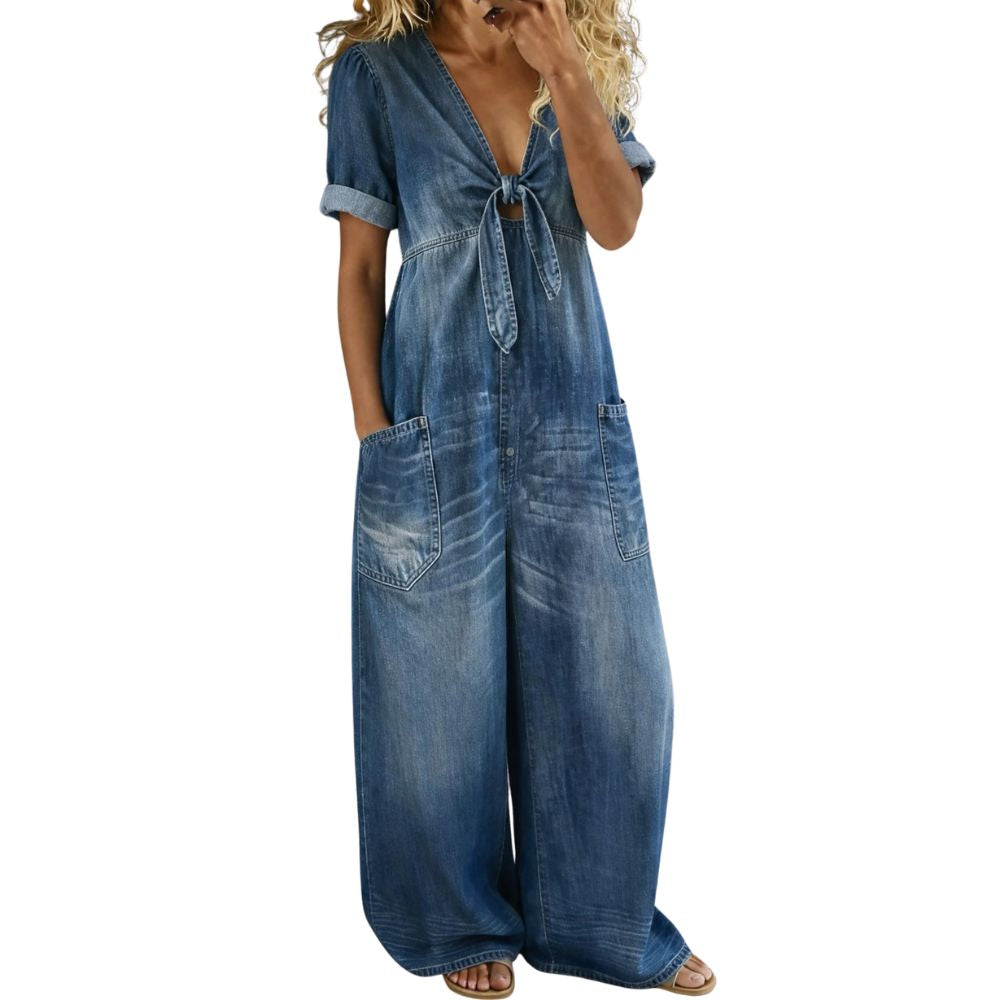 SANTINA | V-NECK JUMPSUIT
