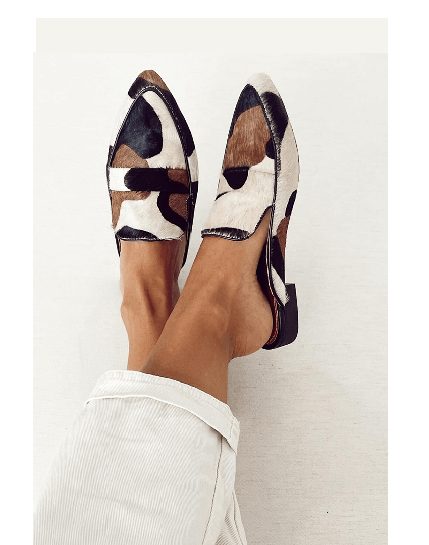 Abstract Pattern Slip-On Loafers