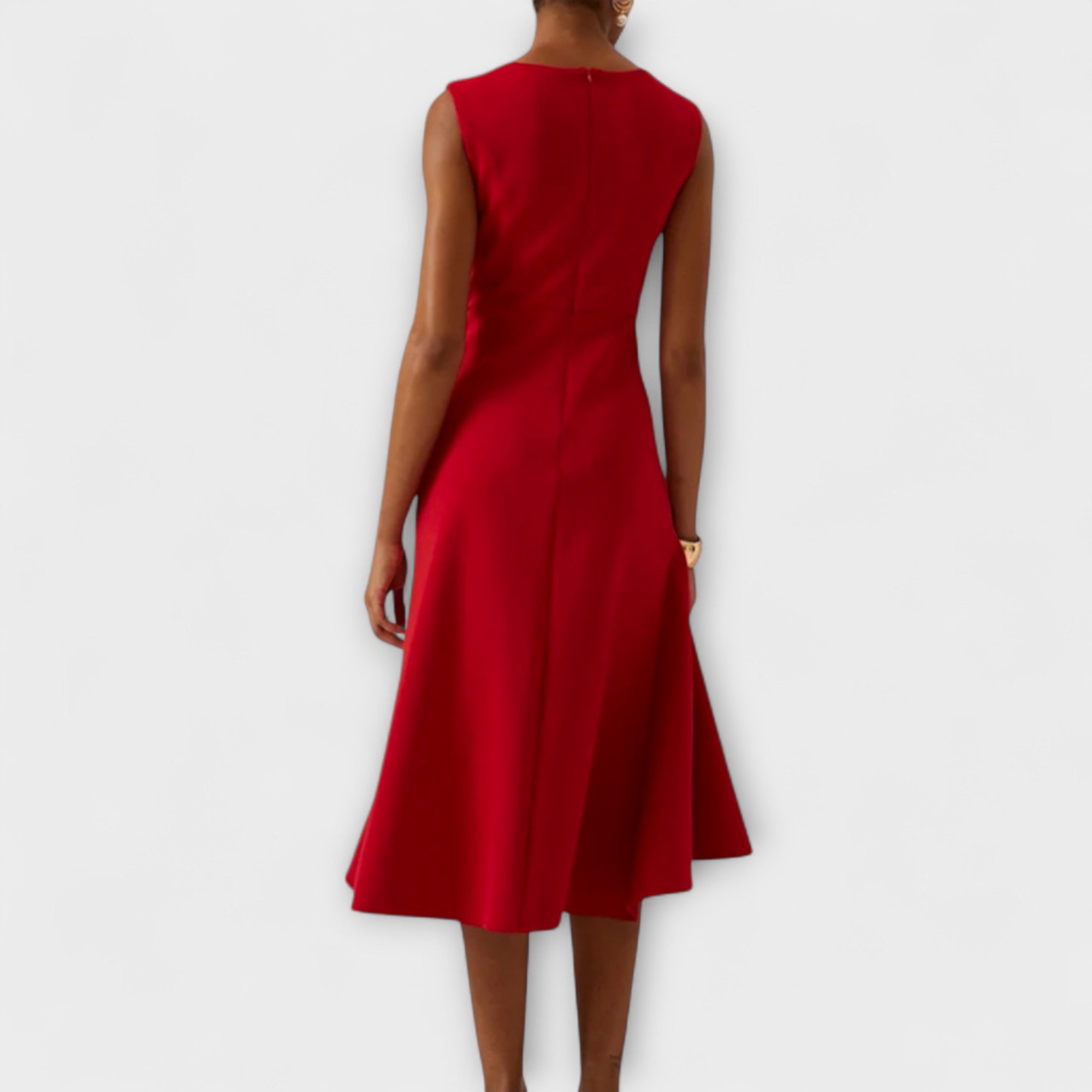 Nora | Midi Dress with Asymmetric Drape