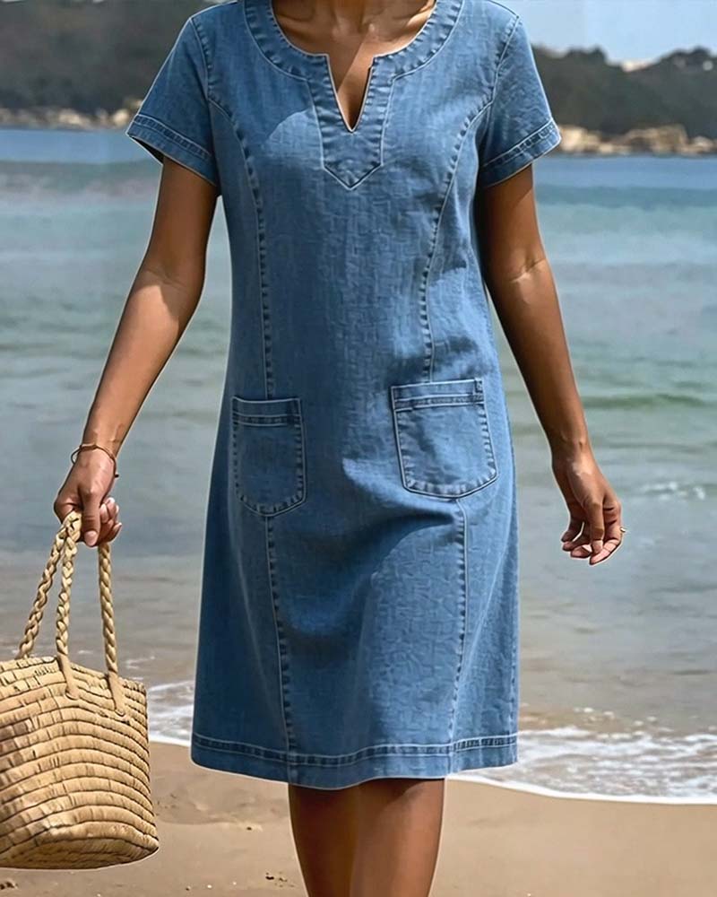 Maya | Denim Sheath Dress