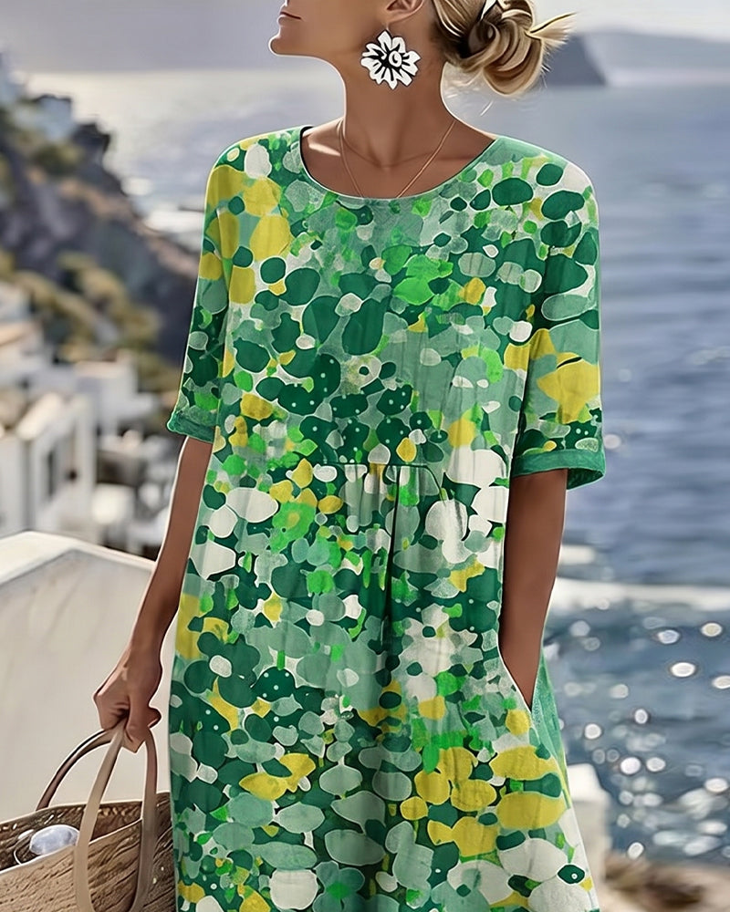 Sierra | A-Line Cotton-Blend Midi Dress
