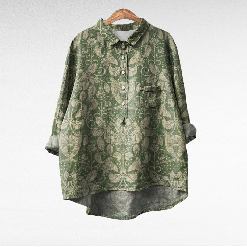 M&H | Vintage Polyester-Viscose Blend Blouse