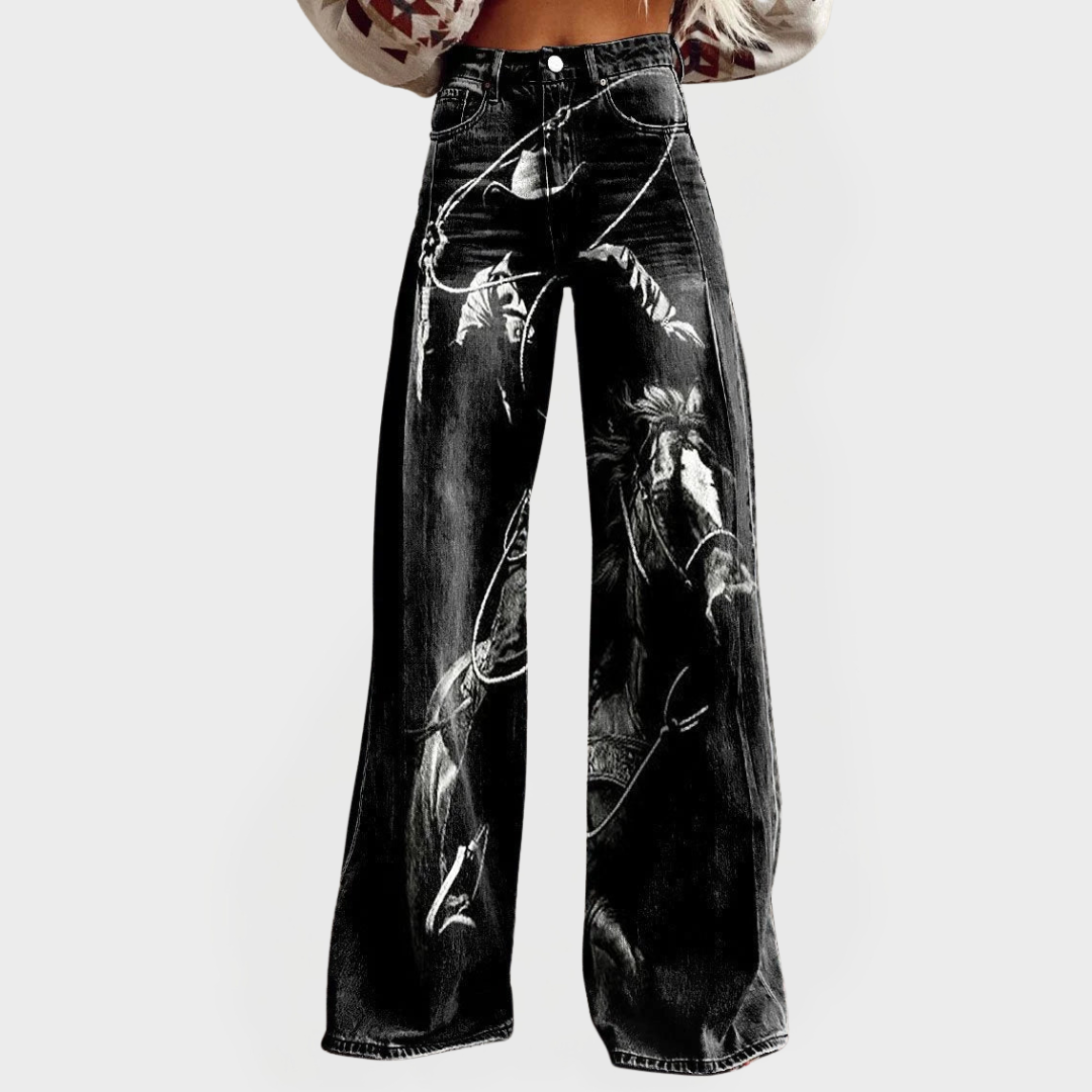 Comfortable and stylish jeans with pattern