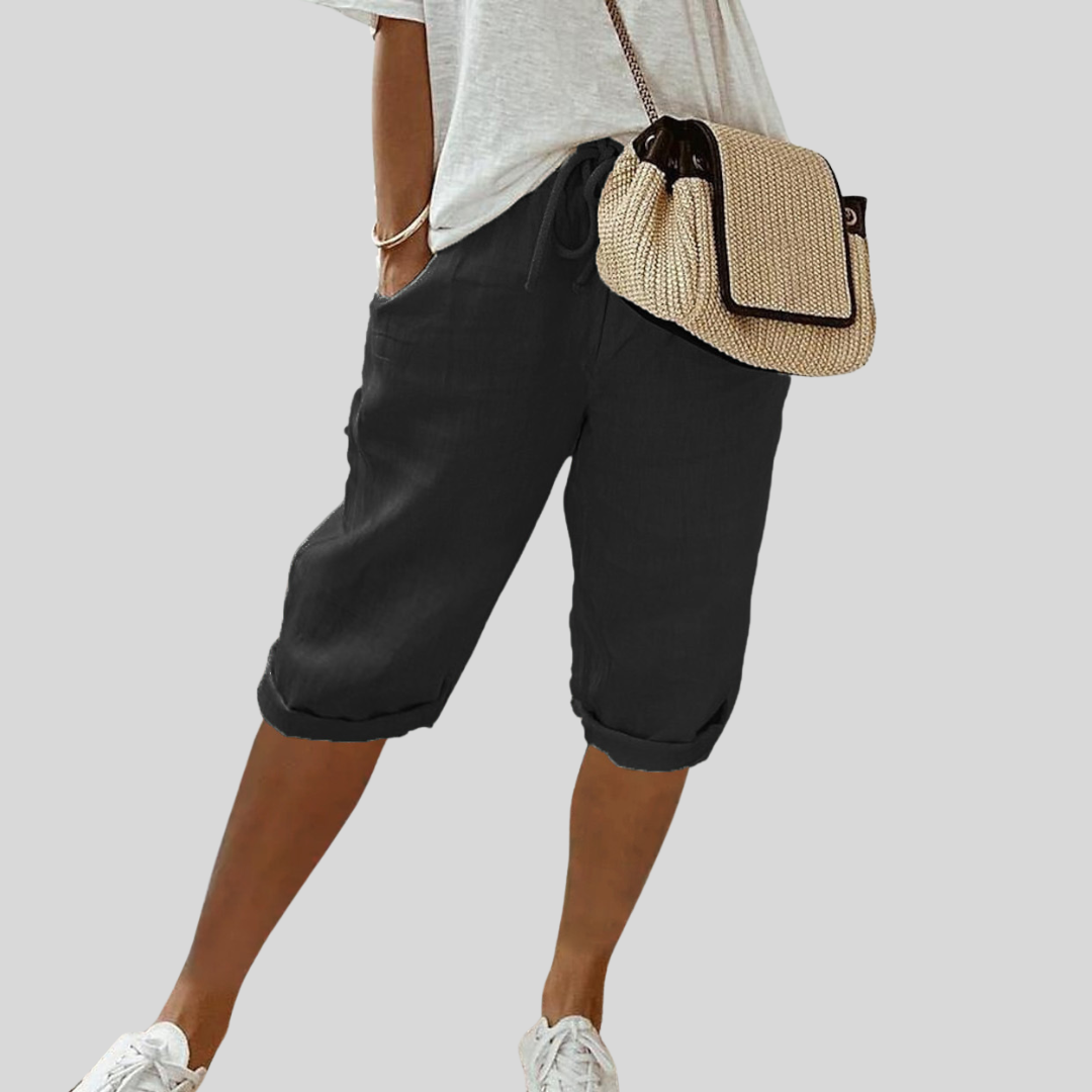 Monica | Elastic-Waist Fluid Pants