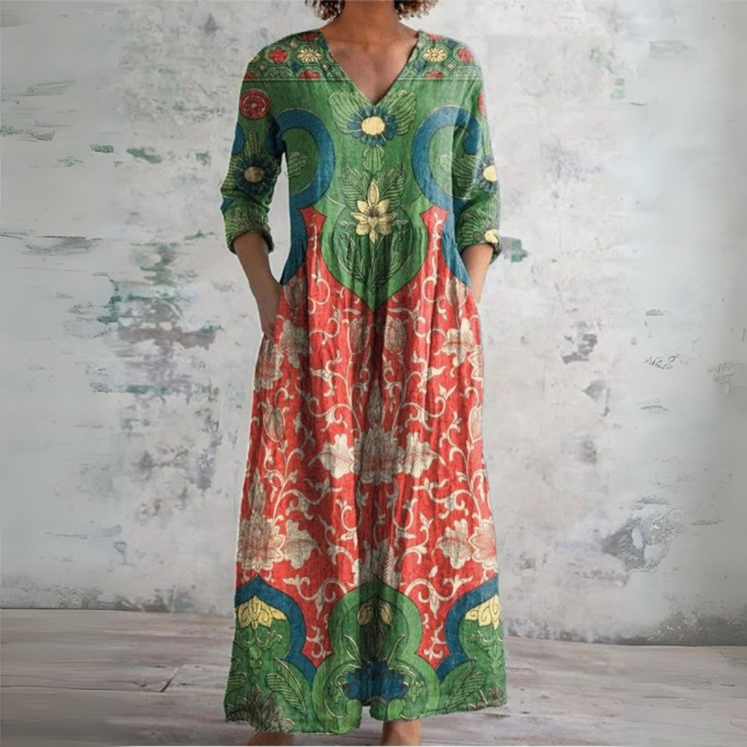 Ivy | Tapestry Floral Maxi Dress