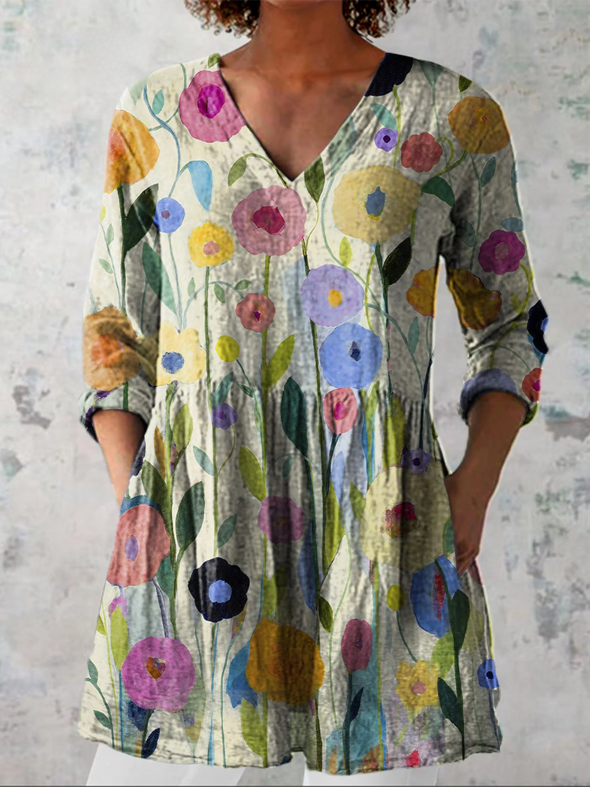 Blaire | Long V-neck Blouse
