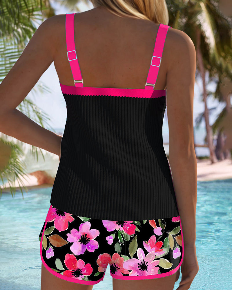 Monica | Two-Piece Tankini Set with Relaxed-Fit Beach Pants
