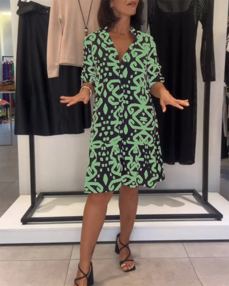 Jasmine | Cotton-Blend A-Line Dress
