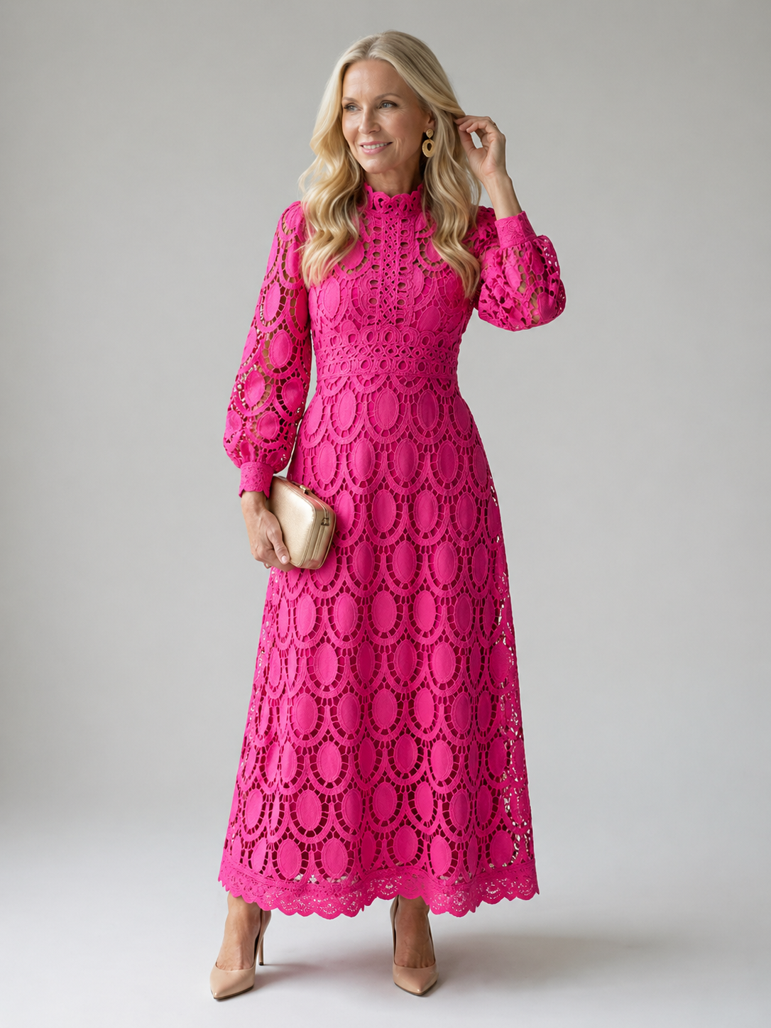 Bianca | Lace Midi Dress