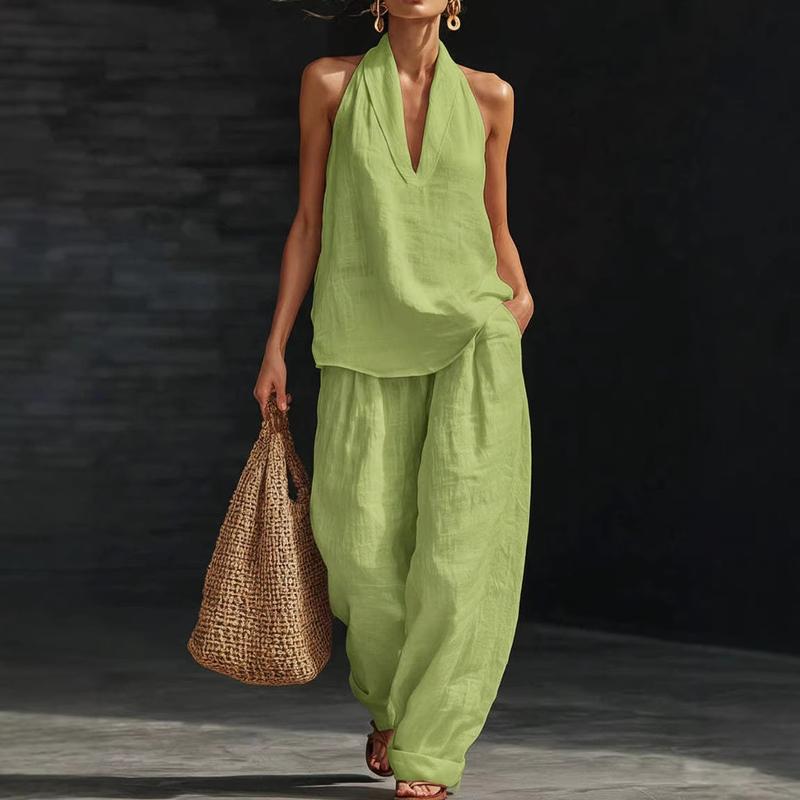 Ava | Linen-Textured Two-Piece Set