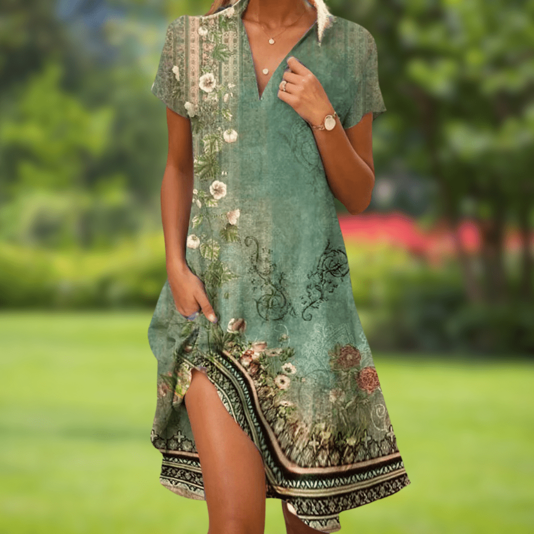 Jasmine | Floral Print Midi Dress