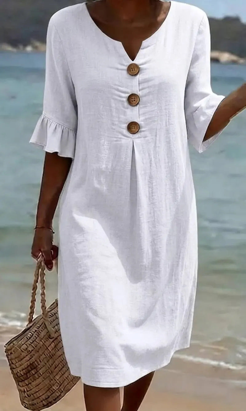 Casual women's dress with floral print
