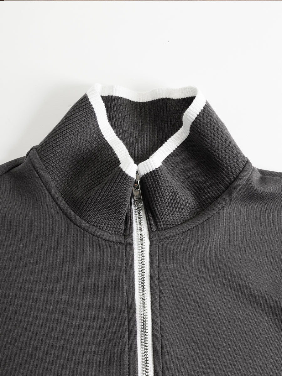 Priscilla - Elegant Sporty Complete with Half Zip Sweatshirt
