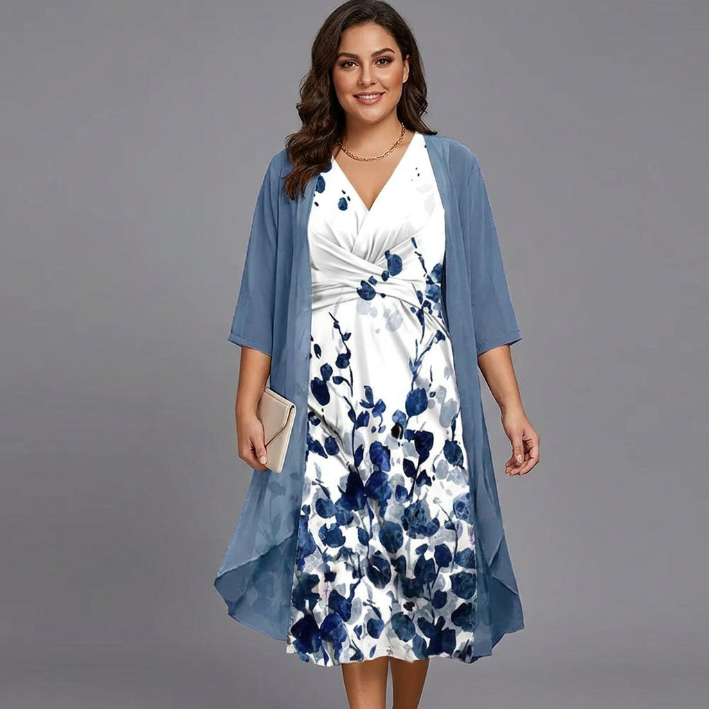 Leah | Two-Piece Wrap Midi Dress
