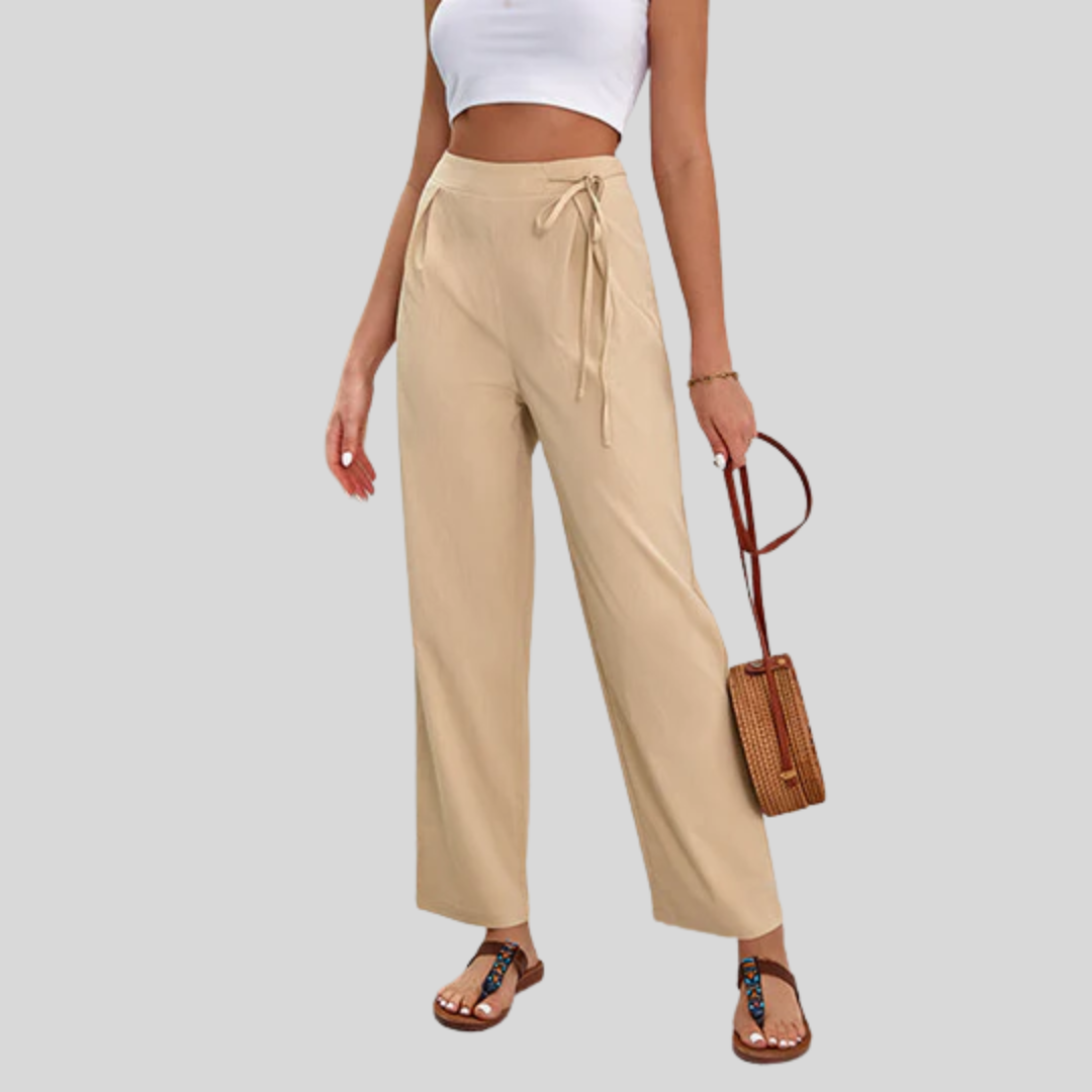 Maya | Elastic-Waist Draped Trousers