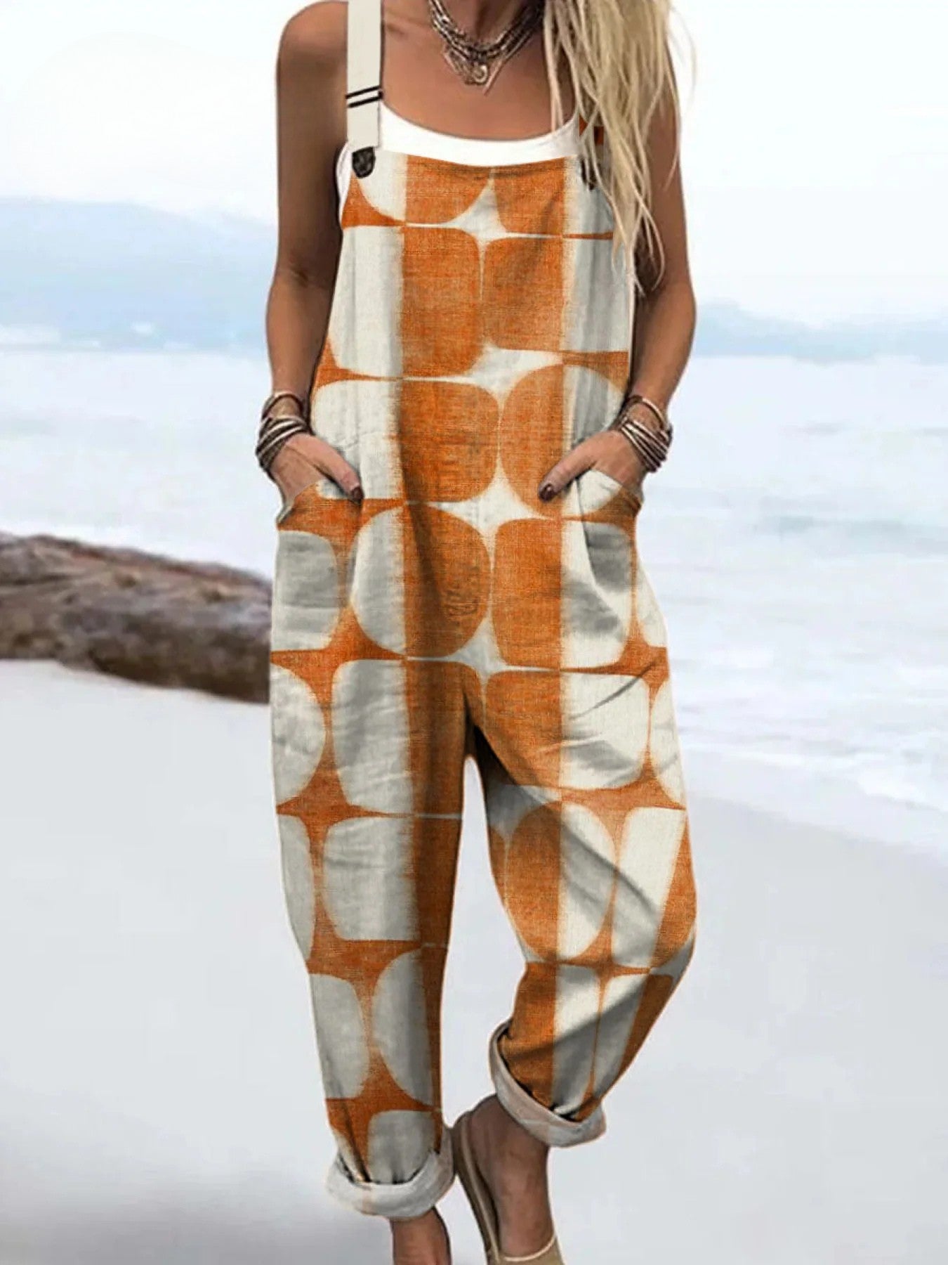 Ronja™ | Retro Rostfarbene Overall