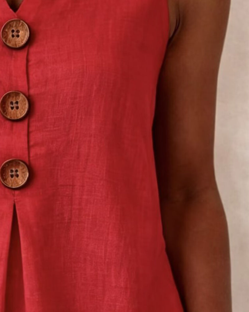 Harper | Cotton-Linen Tank Top