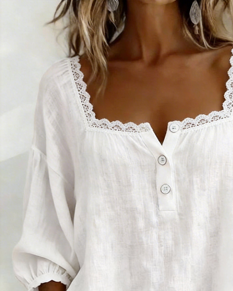 Lydia | Cotton-Linen Blouse