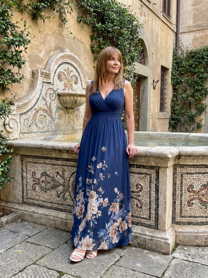 Harper | Sleeveless V-Neck Midi Dress