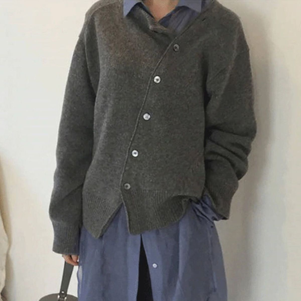 Maya | Asymmetric Button-Front Cardigan